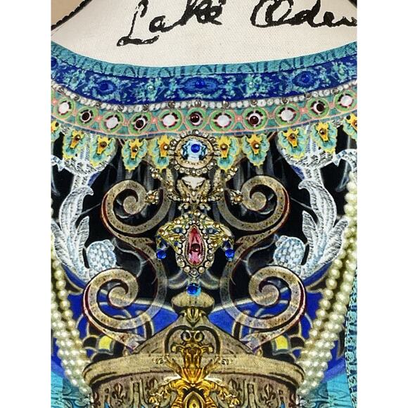 Camilla Silk Embellished Hi-Low Tank Dress – Beautiful-Size XL - Picture 3 of 9